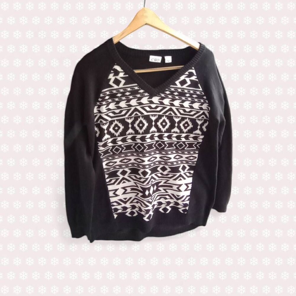 Cato Aztec black and white sweater
